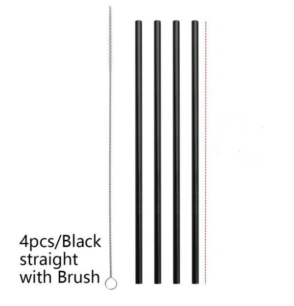 Colourful Reusable Stainless Steel Straws - Image 5
