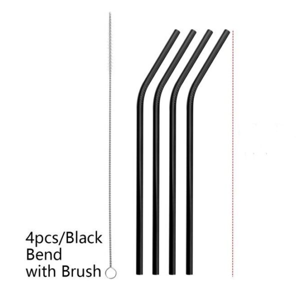 Colourful Reusable Stainless Steel Straws - Image 3