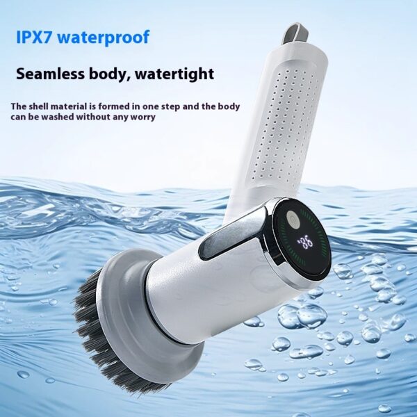 Multifunctional Smart Display Electric Cleaning Brush Wireless Kitchen Sink Cleaning Brush Waterproof Electric Pot Brush Cleaning Tool - Image 4