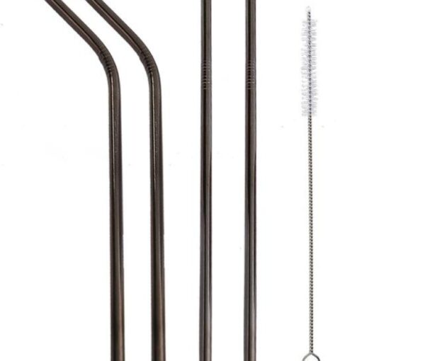 Colourful Reusable Stainless Steel Straws - Image 2