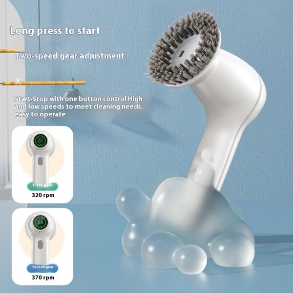Six-in-one Digital Display Two-gear Multifunctional Electric Cleaning Brush - Image 2