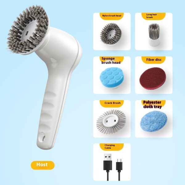 Six-in-one Digital Display Two-gear Multifunctional Electric Cleaning Brush - Image 5