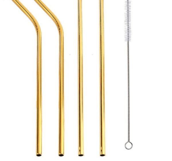 Colourful Reusable Stainless Steel Straws - Image 6